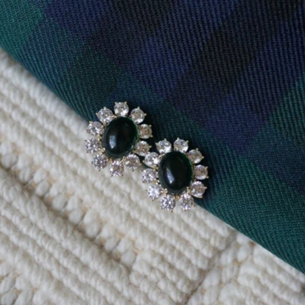 Nicola Bathie Emerald Studs. Gorgeous and only one 1 time!